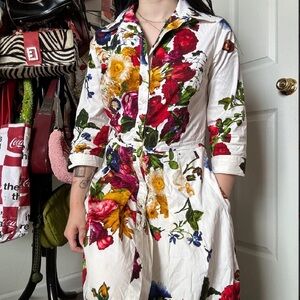SAMANTHA SUNG FLORAL DRESS SMALL